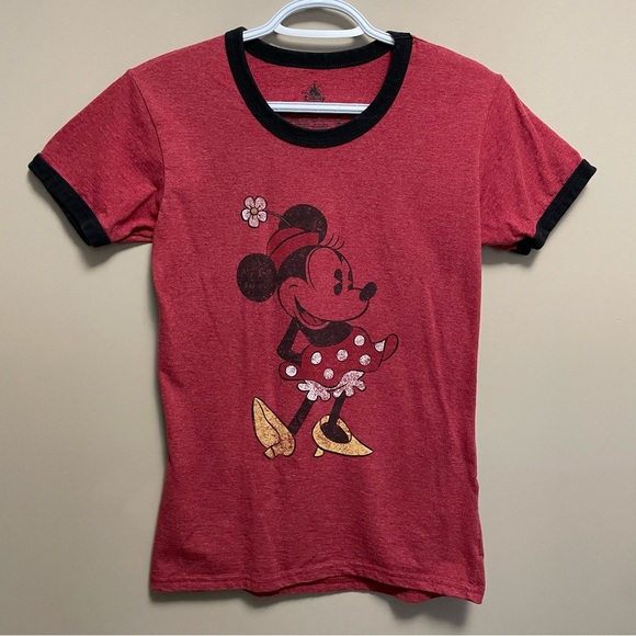Disney Red Minnie Mouse Vintage Style T-Shirt Women’s Size Small - Picture 1 of 6